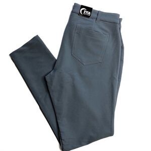 NEW WITH TAGS MEN’S LARGE STORM GRAY OFFICE CHINO SLACKS 33” LENGTH ZYIA